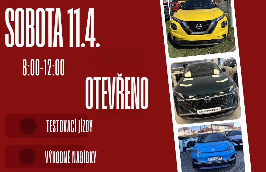 Sobota 11.4. OTEVŘENO